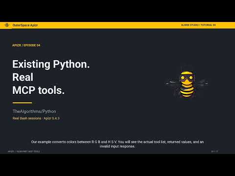 Generate MCP tools and call them with Python — Alien6 Studio tutorial